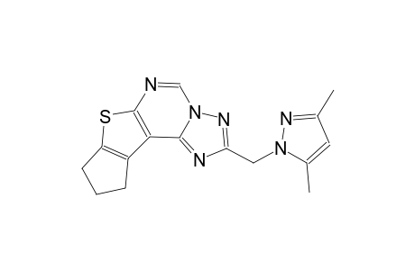 2-[(3,5-dimethyl-1H-pyrazol-1-yl)methyl]-9,10-dihydro-8H-cyclopenta[4,5]thieno[3,2-e][1,2,4]triazolo[1,5-c]pyrimidine