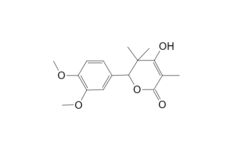 6-(3,4-Dimethoxyphenyl)-4-hydroxy-3,5,5-trimethyl-5,6-dihydro-2H-pyran-2-one