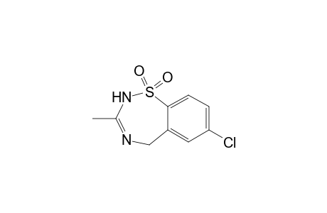 1,2,4-Benzothiadiazepine, 7-chloro-2,5-dihydro-3-methyl-, 1,1-dioxide