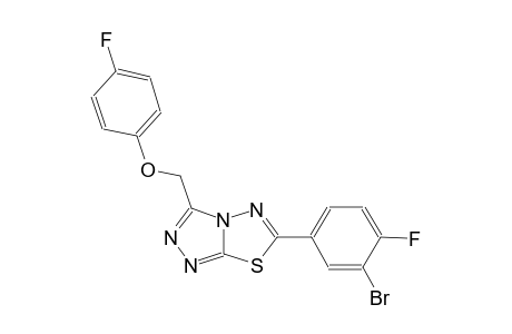 [1,2,4]triazolo[3,4-b][1,3,4]thiadiazole, 6-(3-bromo-4-fluorophenyl)-3-[(4-fluorophenoxy)methyl]-