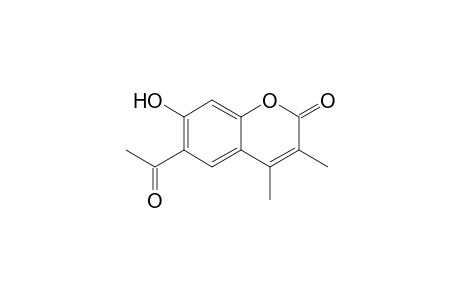 6-Acetyl-7-hydroxy-3,4-dimethyl-1-benzopyran-2-one