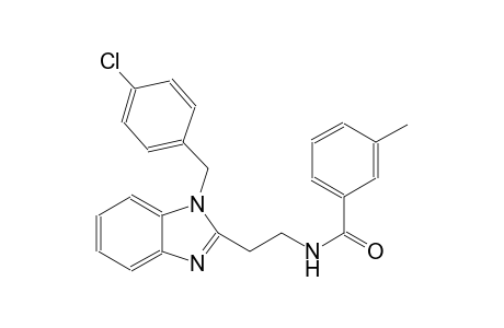 benzamide, N-[2-[1-[(4-chlorophenyl)methyl]-1H-benzimidazol-2-yl]ethyl]-3-methyl-