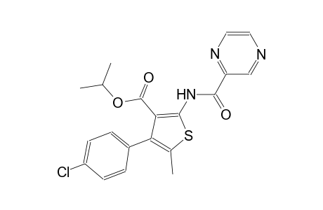 isopropyl 4-(4-chlorophenyl)-5-methyl-2-[(2-pyrazinylcarbonyl)amino]-3-thiophenecarboxylate