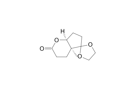 Spiro[cyclopenta[b]pyran-5(2H),2'-[1,3]dioxolan]-2-one, hexahydro-4a-methyl-, cis-(.+-.)-