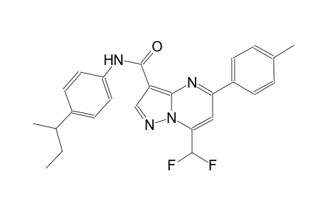 N-(4-sec-butylphenyl)-7-(difluoromethyl)-5-(4-methylphenyl)pyrazolo[1,5-a]pyrimidine-3-carboxamide