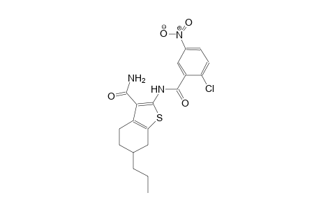 2-[(2-chloro-5-nitrobenzoyl)amino]-6-propyl-4,5,6,7-tetrahydro-1-benzothiophene-3-carboxamide