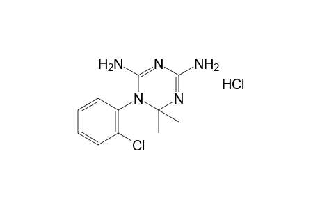 1-(o-chlorophenyl)-4,6-diamino-1,2-dihydro-2,2-dimethyl-s-triazine, monohydrochloride