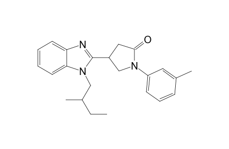 2-Pyrrolidinone, 4-[1-(2-methylbutyl)-1H-1,3-benzimidazol-2-yl]-1-(3-methylphenyl)-