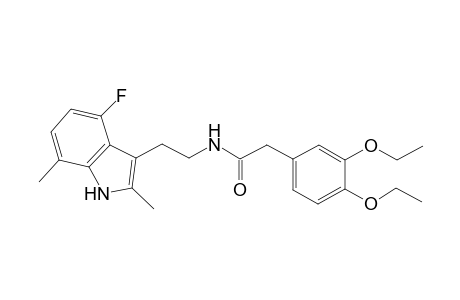 2-(3,4-Diethoxyphenyl)-N-[2-(4-fluoro-2,7-dimethyl-1H-indol-3-yl)ethyl]acetamide