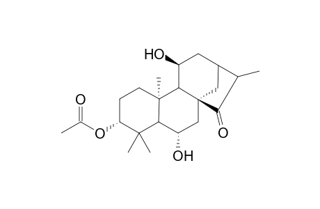 6.alpha.,11.beta.-Dihydroxy-3.alpha.-acetoxy-15-oxo-(ent)-Kaurane