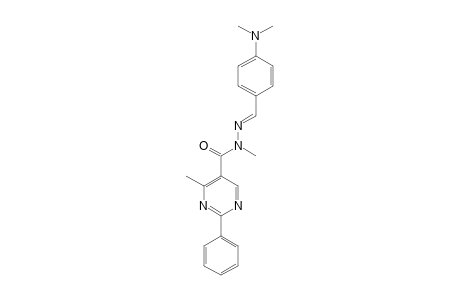 (E)-N'-[4-(DIMETHYLAMINO)-BENZYLIDENE]-N,4-DIMETHYL-2-PHENYL-PYRIMIDINE-5-CARBOHYDRAZIDE