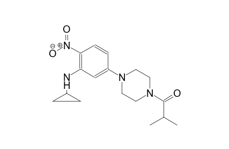 N-cyclopropyl-5-(4-isobutyryl-1-piperazinyl)-2-nitroaniline