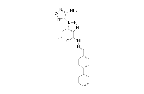 1-(4-amino-1,2,5-oxadiazol-3-yl)-N'-[(E)-[1,1'-biphenyl]-4-ylmethylidene]-5-propyl-1H-1,2,3-triazole-4-carbohydrazide
