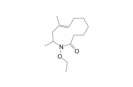 (E)-1-ethoxy-9,11-dimethylazacycloundec-8-en-2-one