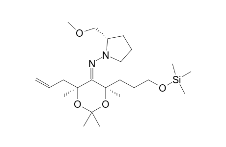 (E/Z,4R,6S)-6-Allyl-4-[(trimethylsilyloxy)propyl]-N-[(S)-2-(methoxymethyl)pyrrolidin-1-yl]-2,2,4,6-tetramethyl-1,3-dioxan-5-imine