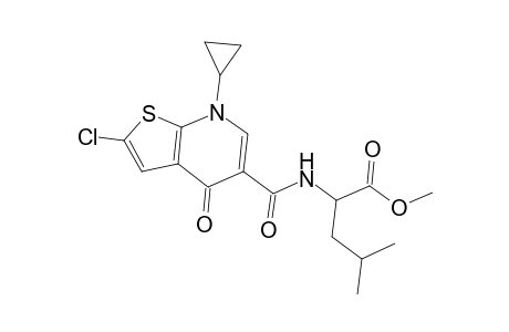 Methyl 2-{[(2-chloro-7-cyclopropyl-4-oxo-4,7-dihydrothieno[2,3-b]pyridin-5-yl)carbonyl]amino}-4-methylpentanoate