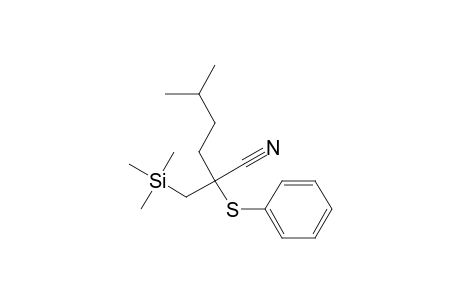 Hexanenitrile, 5-methyl-2-(phenylthio)-2-[(trimethylsilyl)methyl]-
