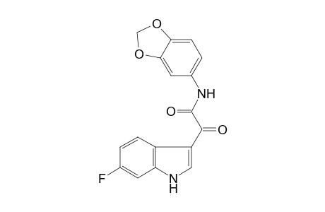 1H-Indole-3-acetamide, N-(1,3-benzodioxol-5-yl)-6-fluoro-.alpha.-oxo-