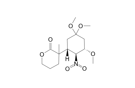 2-Methyl-2-((1'S,2'S,3'S)-3'-methoxy-2'-nitro-5,5'-dimethoxycyclohexyl)-5-pentanolide