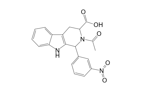 2-Acetyl-1-(3-nitrophenyl)-2,3,4,9-tetrahydro-1H-beta-carboline-3-carboxylic acid