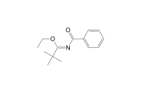 Propanimidic acid, N-benzoyl-2,2-dimethyl-, ethyl ester