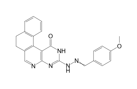 3-(2-(4-Methoxybenzylidene)hydrazinyl)-7,8-dihydrobenzo[f]pyrimido[4,5-c]isoquinolin-1(2H)-one