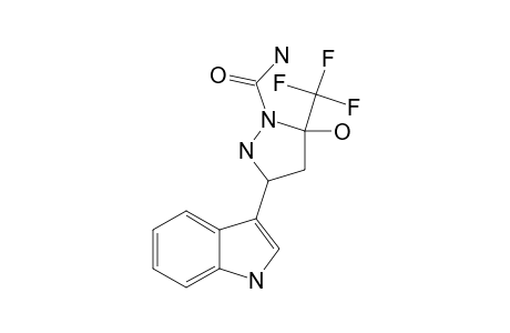 5-hydroxy-3-(1H-indol-3-yl)-5-(trifluoromethyl)pyrazolidine-1-carboxamide