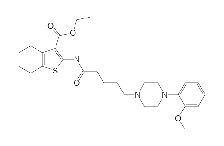 2-[5-[4-(2-METHOXYPHENYL)-1-PIPERAZIN-1-YL]-PENTANOYLAMINO]-4,5,6,7-TETRAHYDROBENZO-[B]-THIOPHENE-3-CARBOXYLIC-ACID-ETHYLESTER
