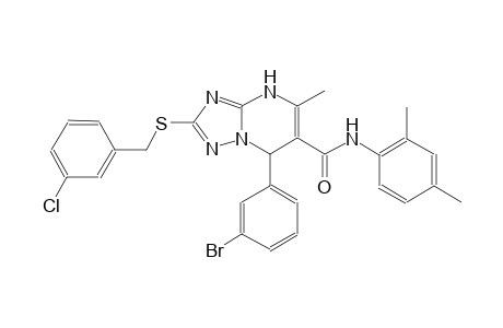 7-(3-bromophenyl)-2-[(3-chlorobenzyl)sulfanyl]-N-(2,4-dimethylphenyl)-5-methyl-4,7-dihydro[1,2,4]triazolo[1,5-a]pyrimidine-6-carboxamide