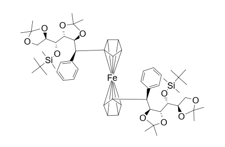 (1"S,1"'S)-1,1'-bis{4-O-(t-Butyl)dimethylsilyl]-1-deoxy-2,3 ; 5,6-di-O-isopropylidene-1-C-phenyl-D-mannitol-1-yl}ferrocene