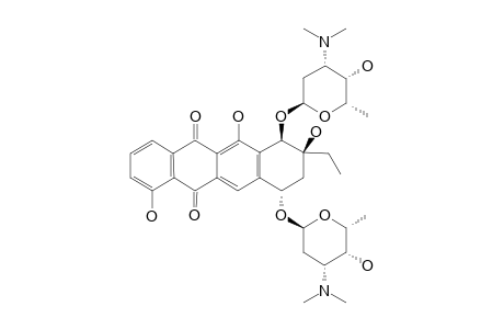 YELLAMYCIN-B;7,10-O-DI-(ALPHA-L-RHODOSAMINYL)-ALPHA-CITROMYCINONE