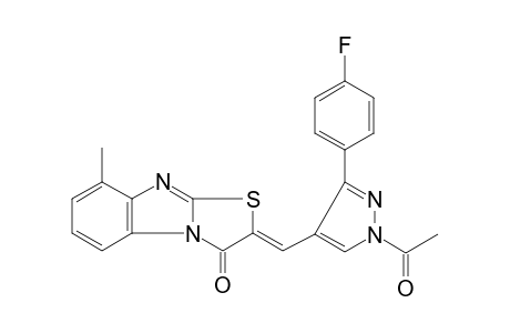 (2Z)-2-[[1-acetyl-3-(4-fluorophenyl)-4-pyrazolyl]methylidene]-5-methyl-1-thiazolo[3,2-a]benzimidazolone