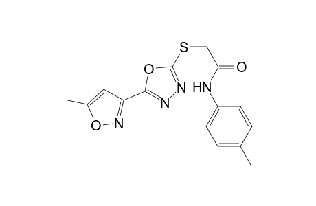 2-{[5-(5-methyl-1,2-oxazol-3-yl)-1,3,4-oxadiazol-2-yl]sulfanyl}-N-(4-methylphenyl)acetamide