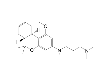 (-)-1-methoxy-3-[methyl-(3-dimethylamino-propyl)-amino]-6,6,9-trimethyl-6a,10a-trans-6a,7,10,70a-tetrahydro-6H-dibenzo[b,d]pyran