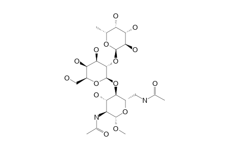 METHYL-2,6-DIACETAMIDO-2,6-DIDEOXY-4-O-[2-O-(ALPHA-L-FUCOPYRANOSYL)-BETA-D-GALACTOPYRANOSYL]-BETA-D-GLUCOPYRANOSIDE