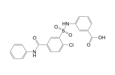 3-({[5-(anilinocarbonyl)-2-chlorophenyl]sulfonyl}amino)benzoic acid