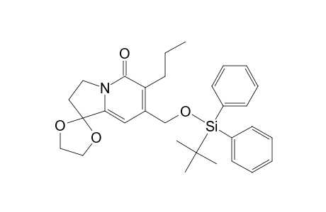 2',3'-Dihydro-7'-[[(tert-butyldiphenylsilyl)oxy]methyl]5'-oxo-6'-propylspiro[1,3-dioxolane-2,1'(5'H)-indolizine]