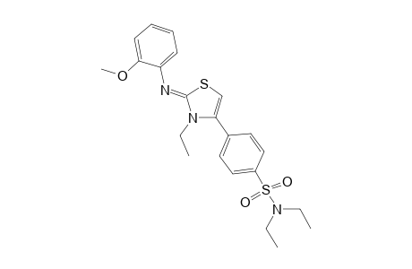 N,N-diethyl-4-[3-ethyl-2-(2-methoxy-phenylimino)-2,3-dihydro-thiazol-4-yl]-benzenesulfonamide