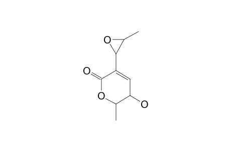 5-hydroxy-6-methyl-3-(3-methyloxiran-2-yl)-5,6-dihydropyran-2-one