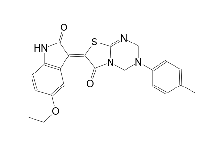 2H-thiazolo[3,2-a][1,3,5]triazin-6(7H)-one, 7-(5-ethoxy-1,2-dihydro-2-oxo-3H-indol-3-ylidene)-3,4-dihydro-3-(4-methylphenyl)-, (7Z)-