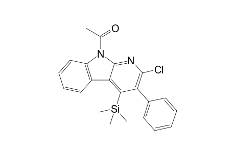 9-Acetyl-2-chloro-3-phenyl-4-trimethylsilyl-9H-pyrido[2,3-b]indole