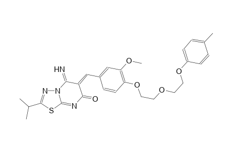 7H-[1,3,4]thiadiazolo[3,2-a]pyrimidin-7-one, 5,6-dihydro-5-imino-6-[[3-methoxy-4-[2-[2-(4-methylphenoxy)ethoxy]ethoxy]phenyl]methylene]-2-(1-