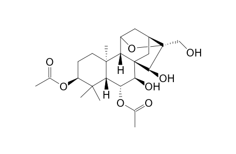 3-.beta.,6.alpha.-Diacetoxy-7.beta.,15.beta.,17-trihydroxy-11.beta.,16.beta.-epoxy-ent-kaurane [melissoidesins K]