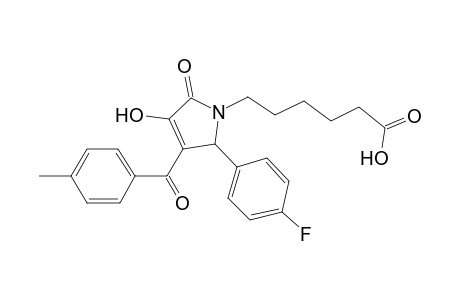 6-[2-(4-fluoro-phenyl)-4-hydroxy-3-(4-methyl-benzoyl)-5-oxo-2,5-dihydro-pyrrol-1-yl]-hexanoic acid