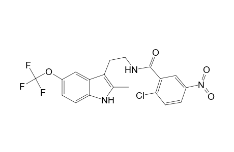 2-Chloranyl-N-[2-[2-methyl-5-(trifluoromethyloxy)-1H-indol-3-yl]ethyl]-5-nitro-benzamide