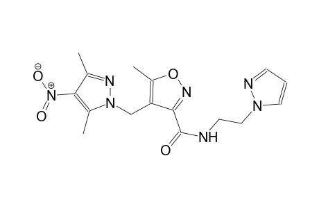 4-[(3,5-dimethyl-4-nitro-1H-pyrazol-1-yl)methyl]-5-methyl-N-[2-(1H-pyrazol-1-yl)ethyl]-3-isoxazolecarboxamide