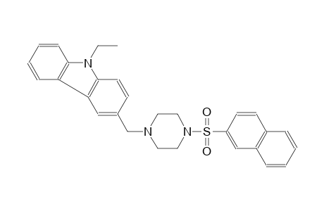9H-carbazole, 9-ethyl-3-[[4-(2-naphthalenylsulfonyl)-1-piperazinyl]methyl]-