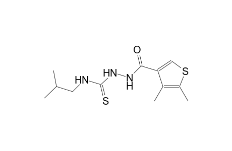 2-[(4,5-dimethyl-3-thienyl)carbonyl]-N-isobutylhydrazinecarbothioamide