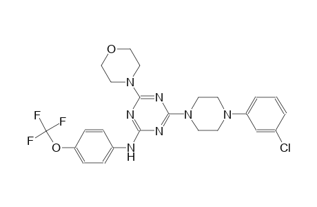 4-[4-(3-chlorophenyl)-1-piperazinyl]-6-(4-morpholinyl)-N-[4-(trifluoromethoxy)phenyl]-1,3,5-triazin-2-amine