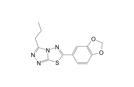 6-(1,3-benzodioxol-5-yl)-3-propyl[1,2,4]triazolo[3,4-b][1,3,4]thiadiazole